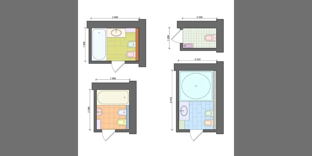 Full Bathroom Layout for Family Use