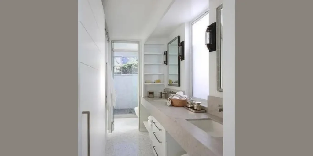 Galley Bathroom Layout for Narrow Rooms