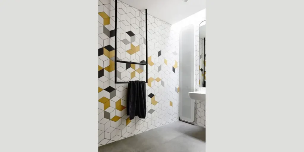 Geometric Bathroom Wallpaper
