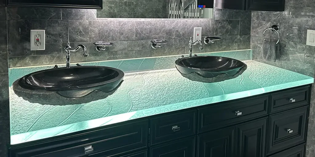 Glass Bathroom Countertop
