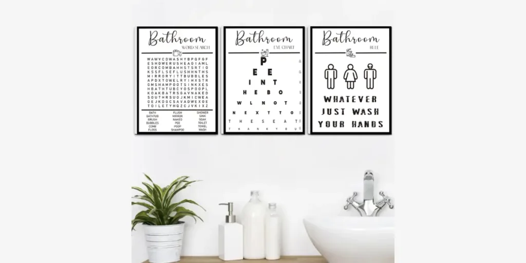 Humorous and Playful Bathroom Art