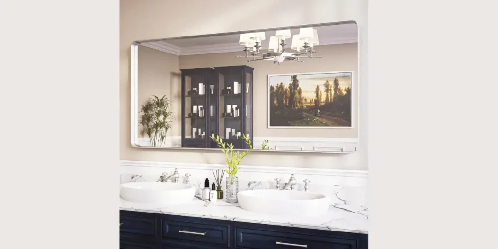 Oversized Mirrors to Create Depth