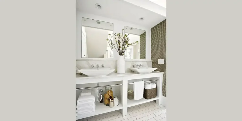 Open Shelf Bathroom Vanity