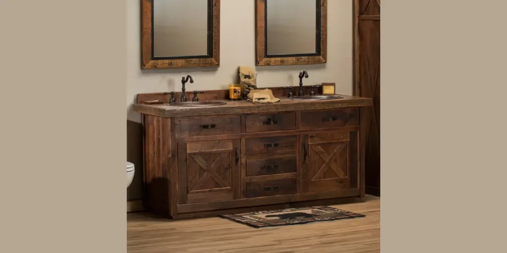 Rustic Wood Bathroom Vanity
