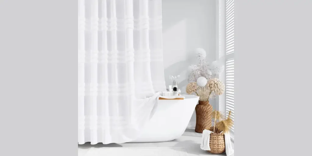 Shower Curtain Upgrade Instead of Glass Panels