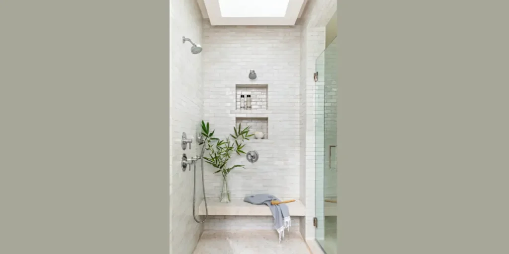 Shower with Built-In Niches