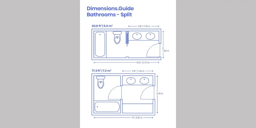Split Bathroom Layout
