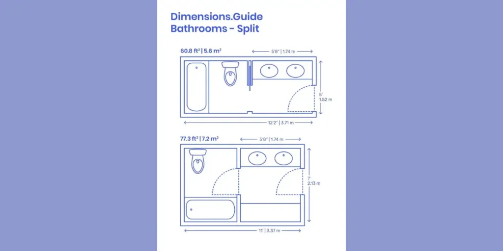 Split Bathroom Layout for Shared Spaces