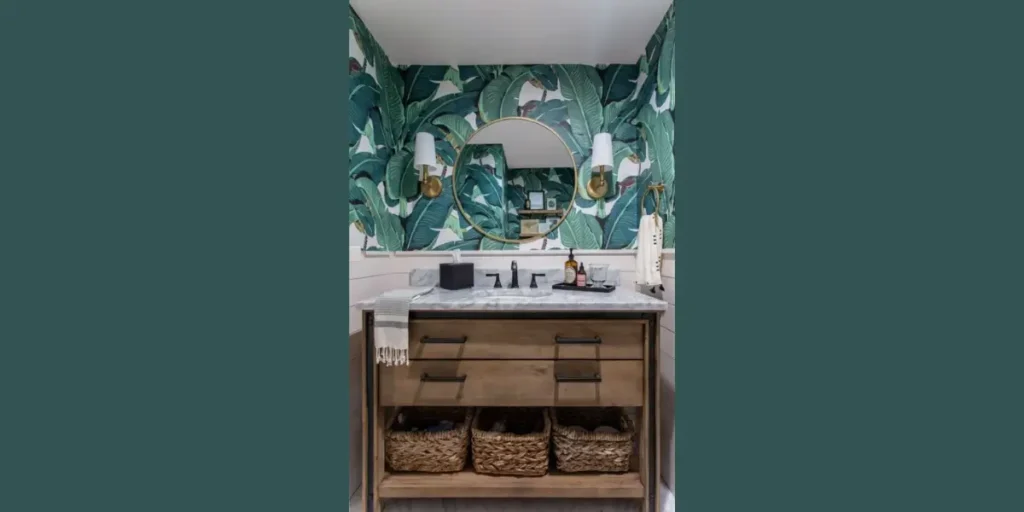 Tropical Bathroom Wallpaper