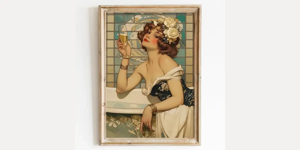 Vintage and Retro Bathroom Art