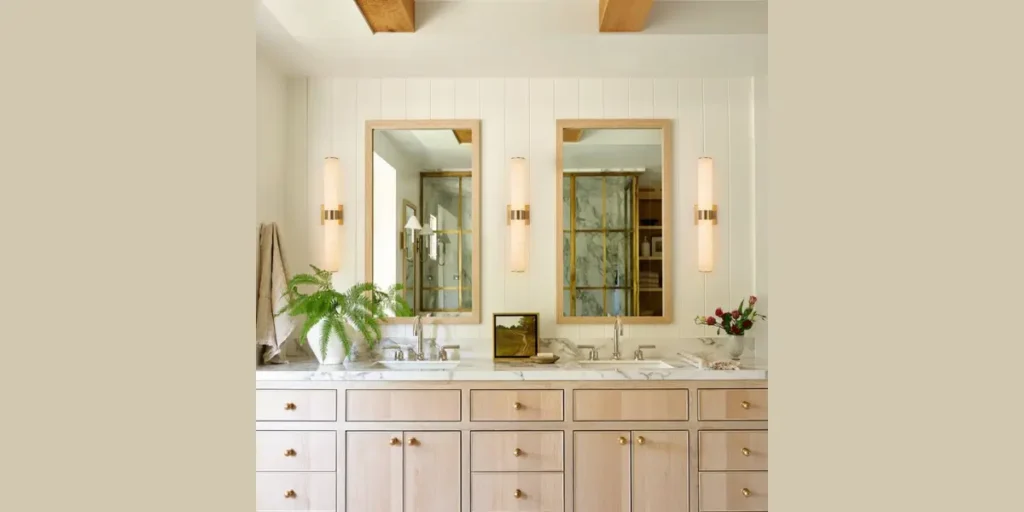 Wall Sconces Beside Mirrors