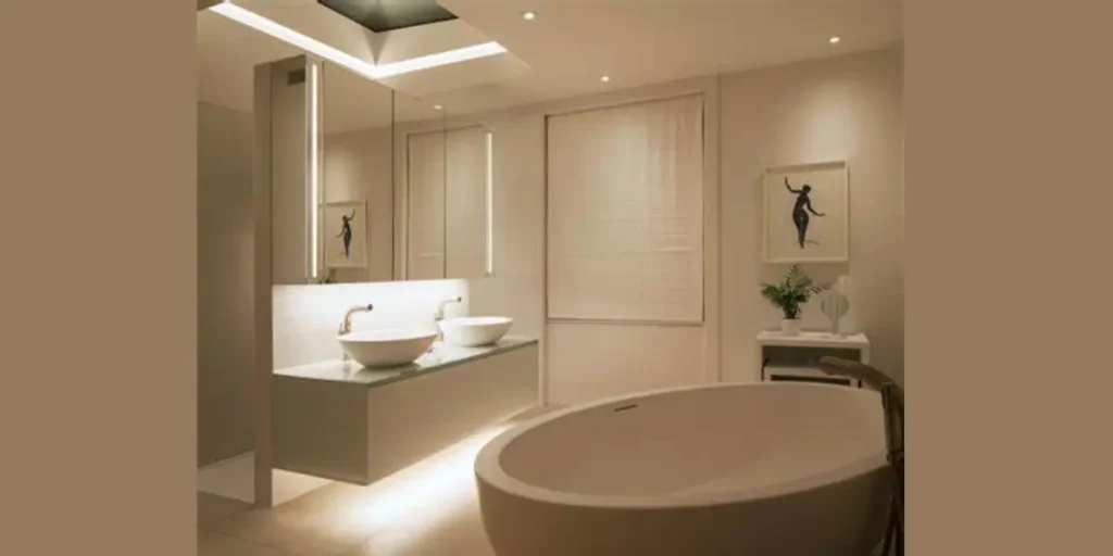 Warm Ambient Bathroom Lighting