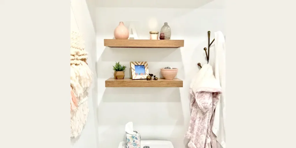 Wooden Bathroom Shelves