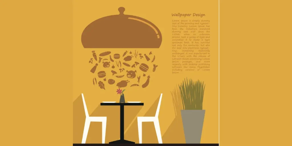 Abstract Wallpaper for Artistic Dining Spaces