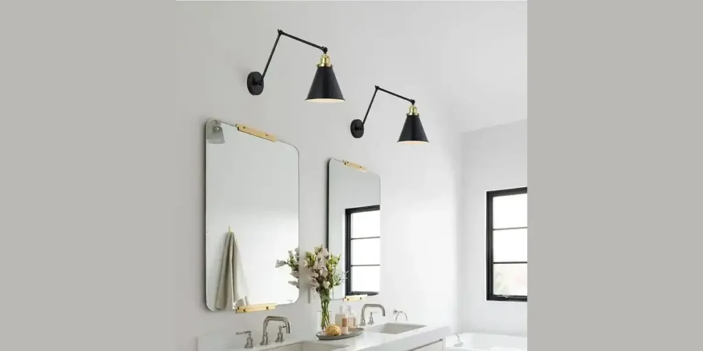Adjustable Arm Bathroom Sconces