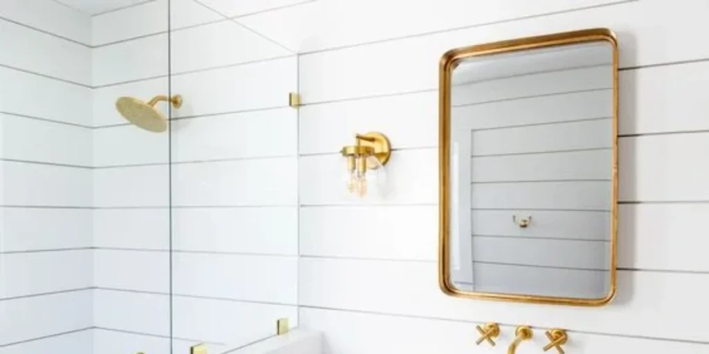 Bathroom Shiplap in Shower Zones Using PVC Panels