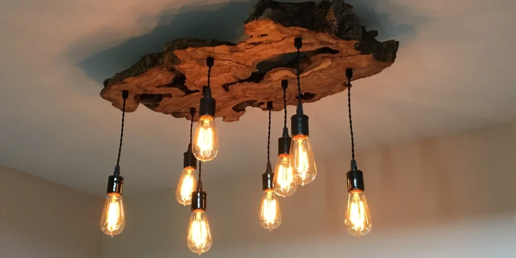 Rustic Wooden Beam Pendant Lighting