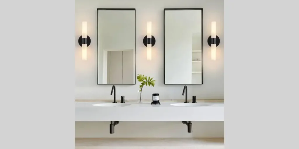 Black Finish Bathroom Sconces