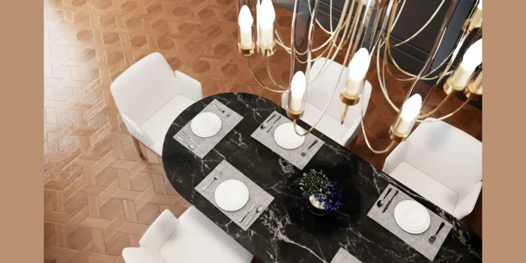 Black Marble Dining Table