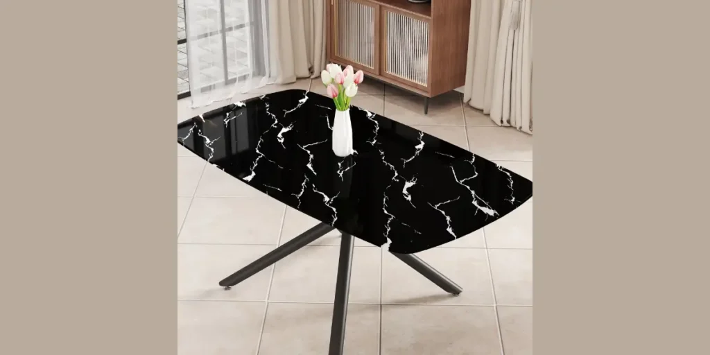 Black Matte Minimal Table