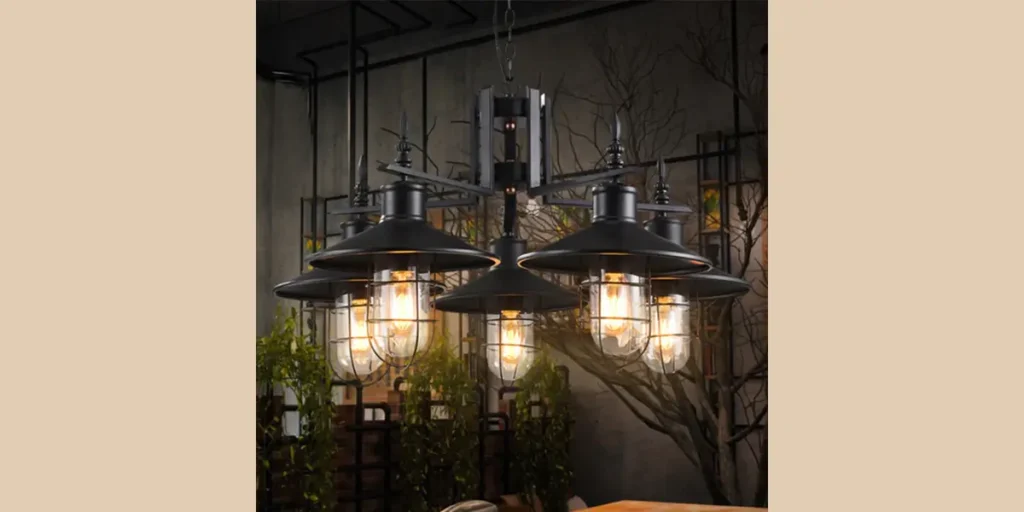 Black Metal Industrial Fixture