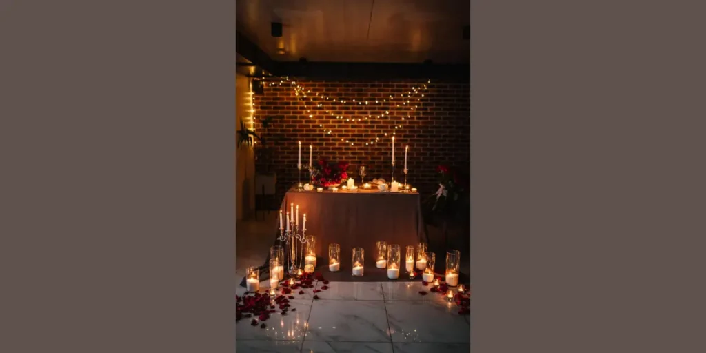 Candle Lit Intimate Setup