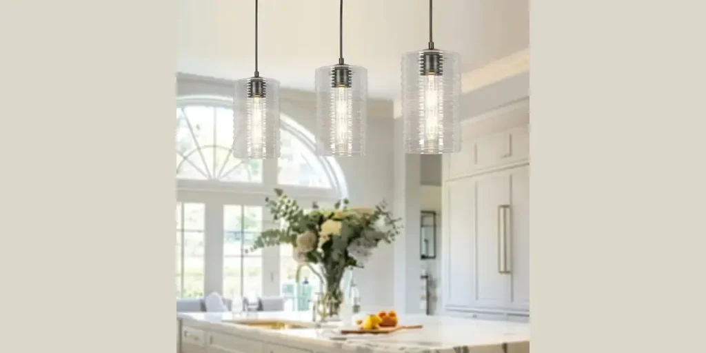 Clear Glass Cylinder Pendant