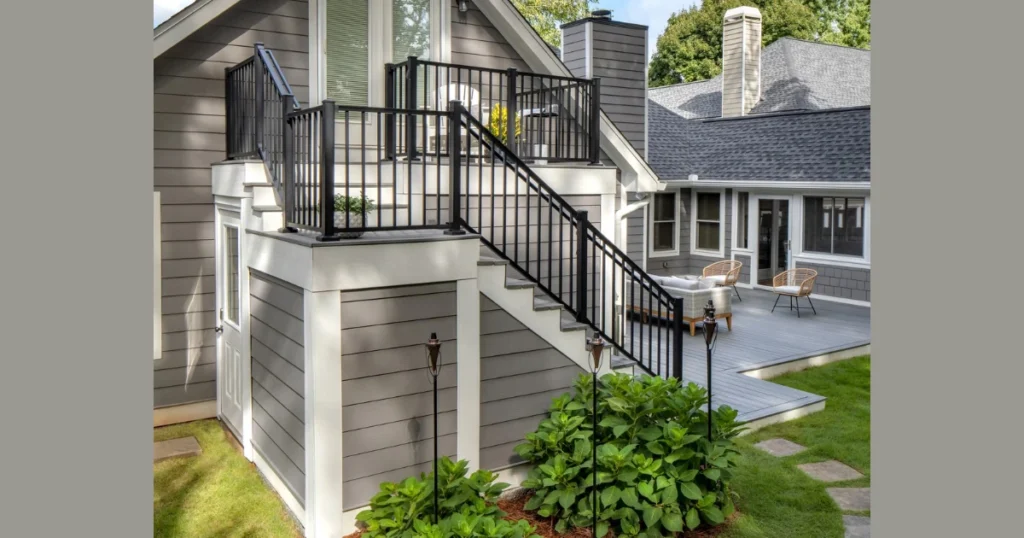 Composite Railing for Weather-Resistant Outdoor Stairs