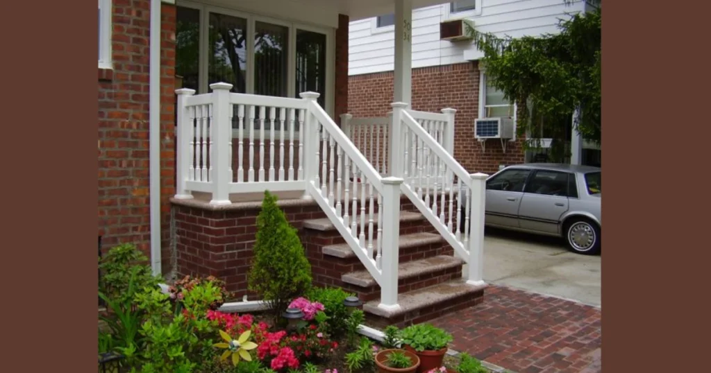 PVC or Vinyl Railing for Affordable Exterior Stairs