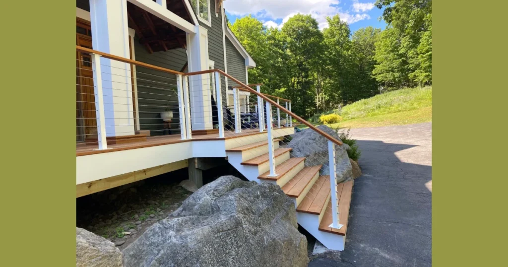 Cable Railing for Deck Stairs