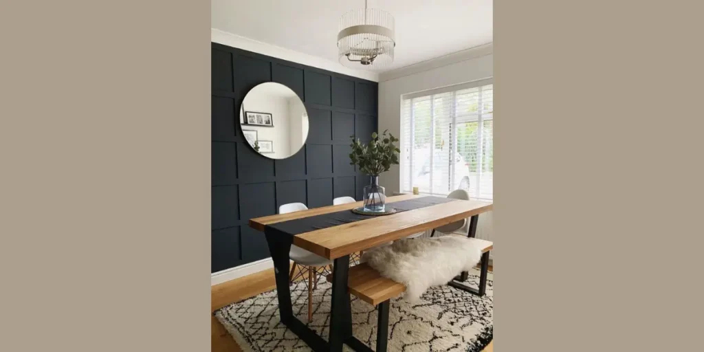 Dark Painted Wainscoting