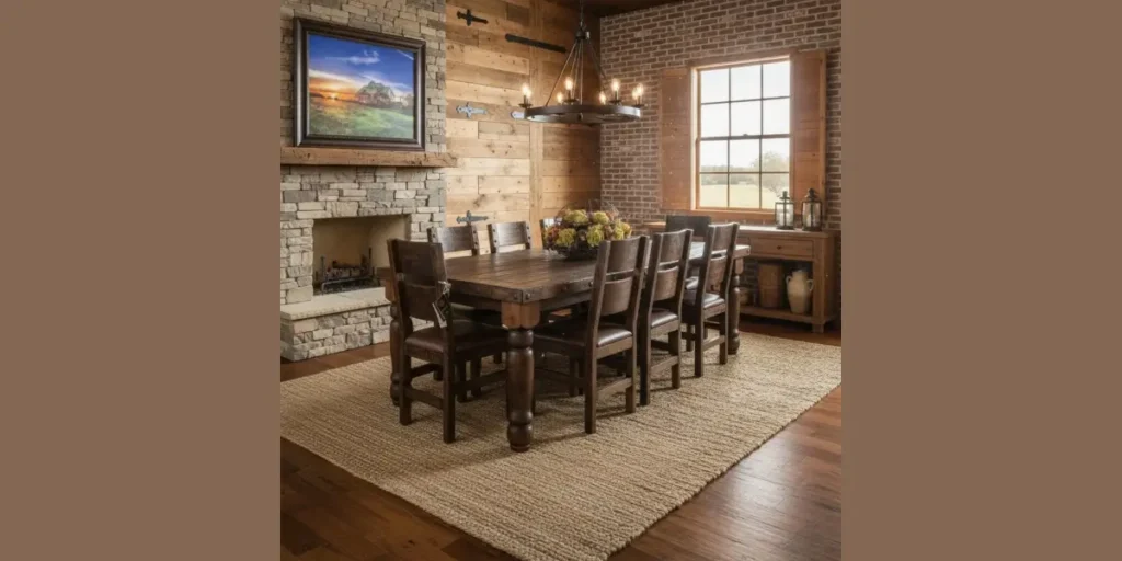 Dark Stained Rustic Table