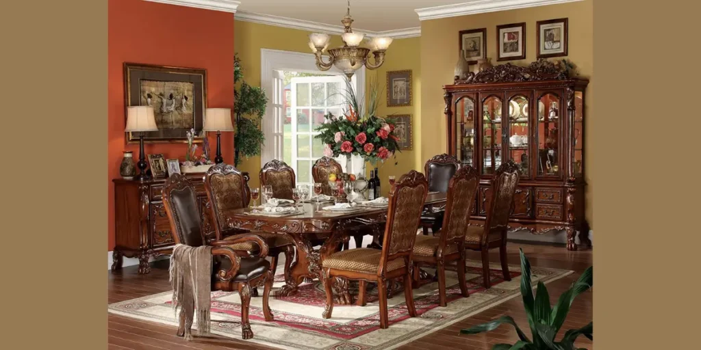 Dark Wood Formal Dining Set