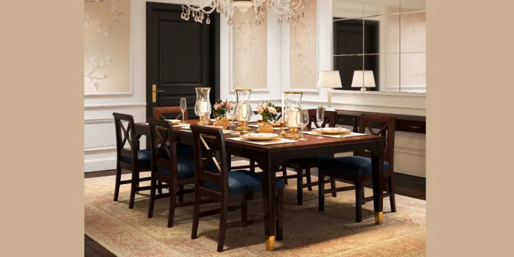 Dark Wood Formal Dining Set