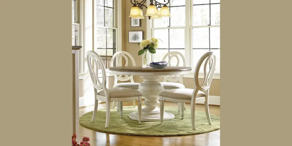 Distressed White Rustic Table