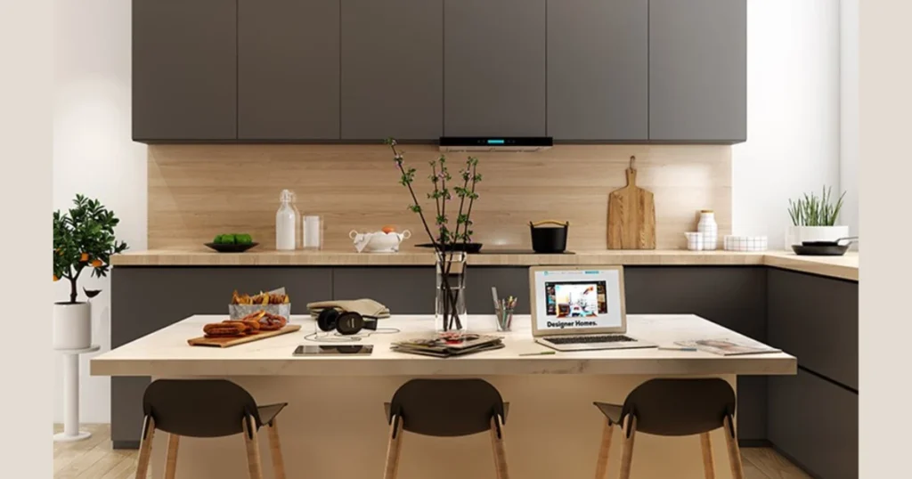 Multi-Functional Kitchen Island with Storage and Dining Table