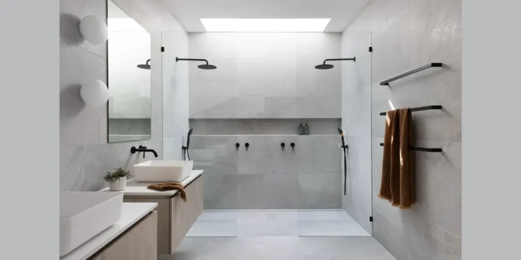 Double Shower Head Design