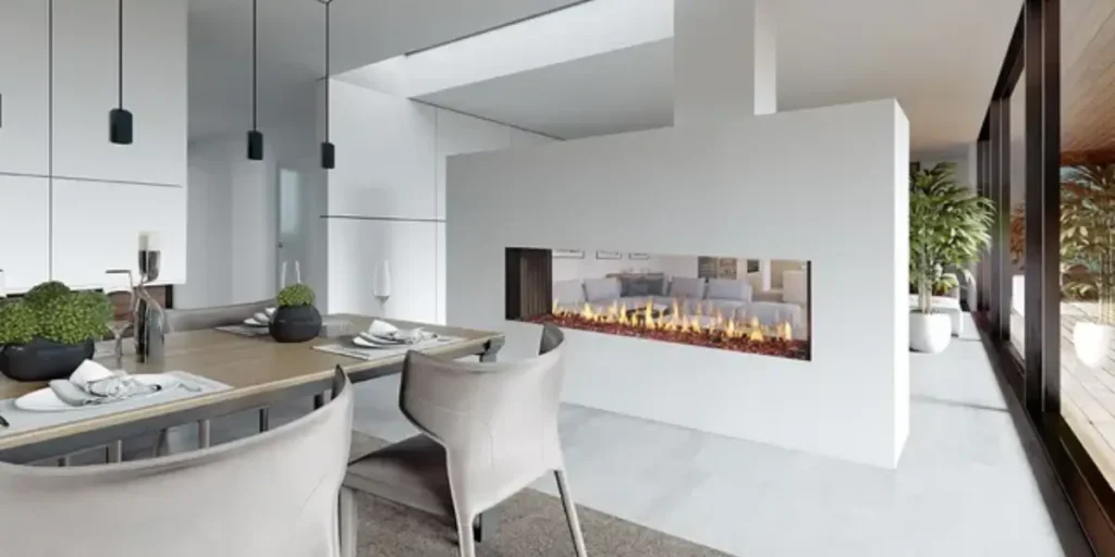 Double Sided Fireplace Between Rooms