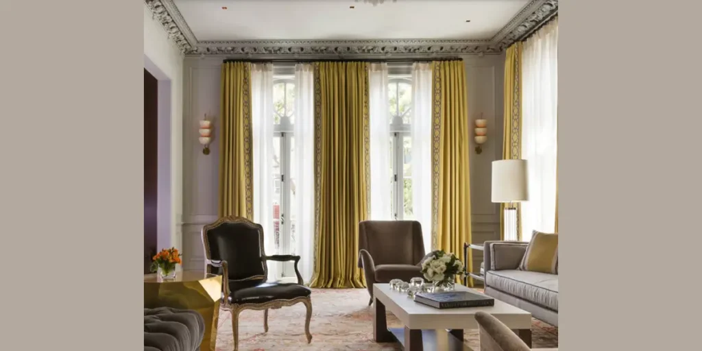 Draped Floor to Ceiling Curtains