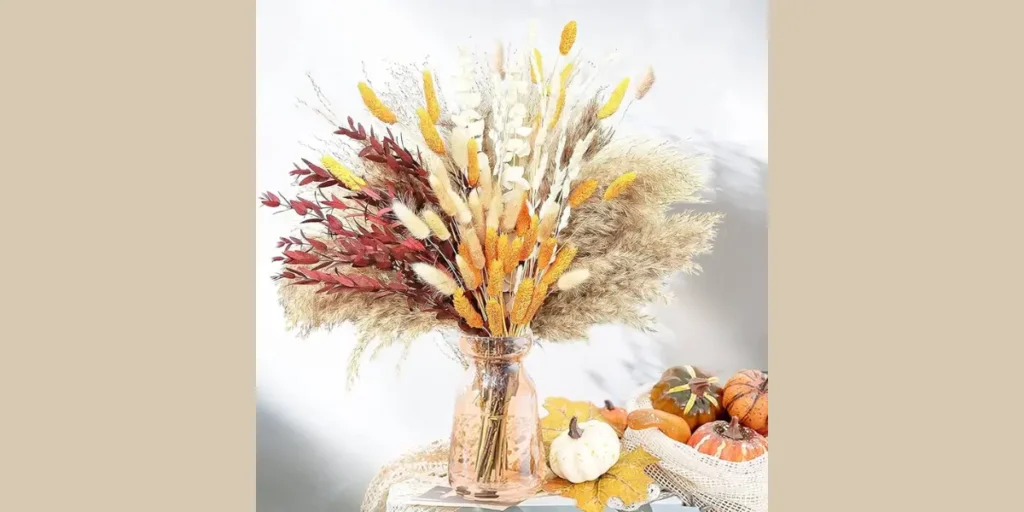 Dried Wheat and Pampas Grass