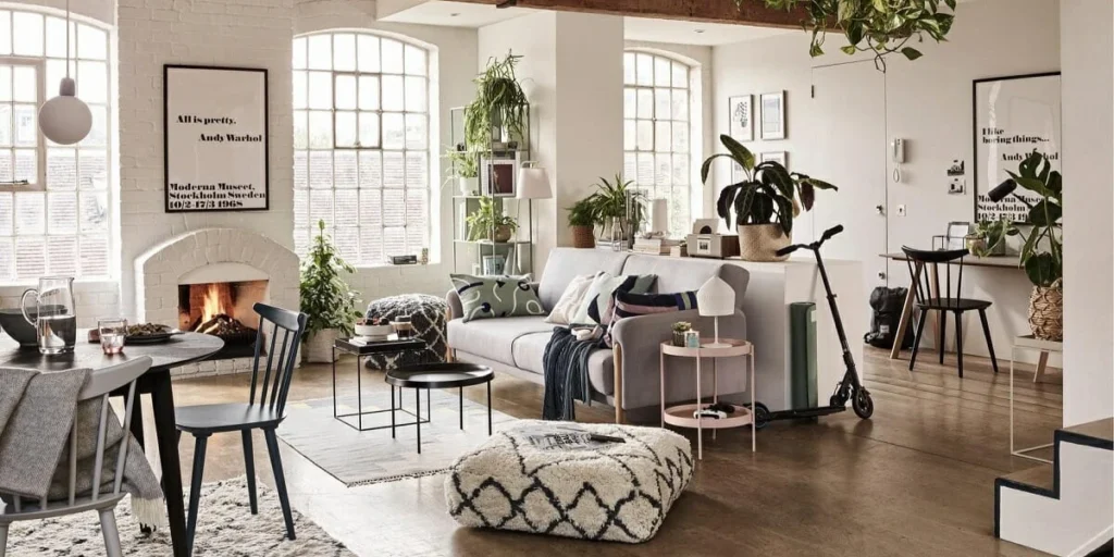 Eclectic Dining Room With Comfortable, Everyday Seating