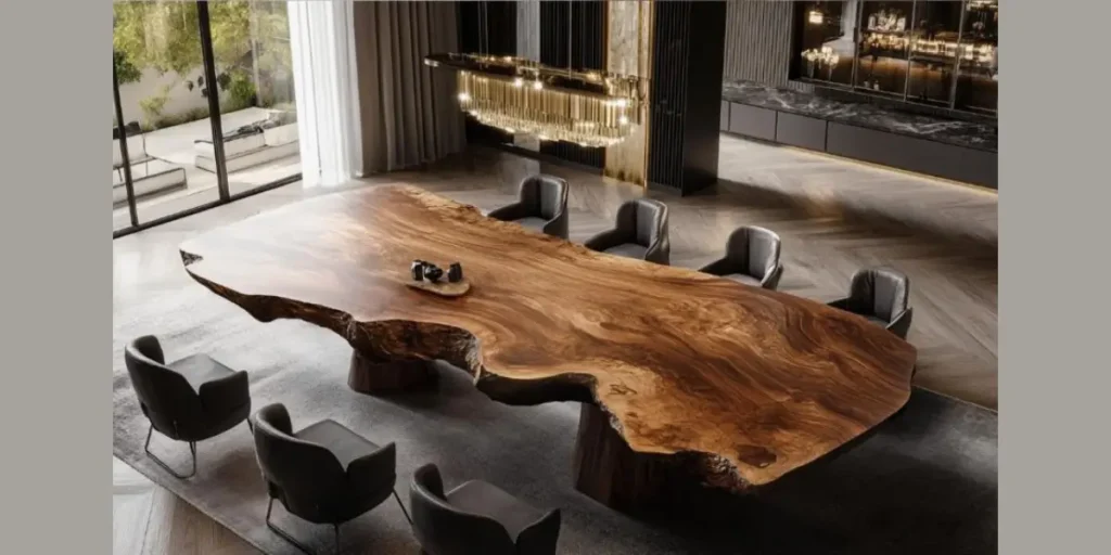 Exotic Wood Veneer Table