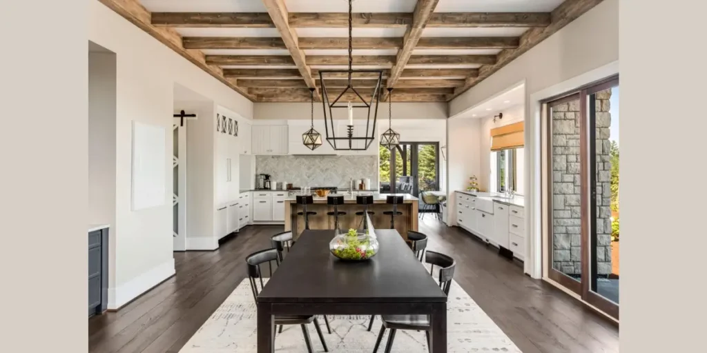 Exposed Wooden Beams