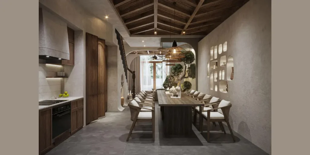 Exposed Wooden Ceiling Beams