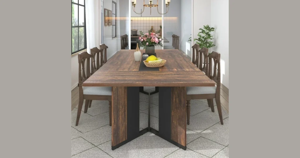 Farmhouse 78 Inch Dining Table with Thick Legs