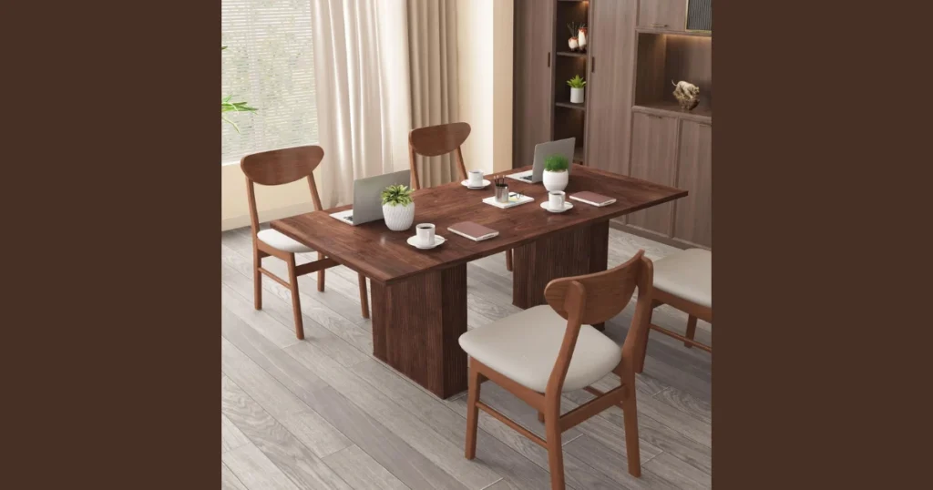 High Gloss 78 Inch Dining Table for Contemporary Homes