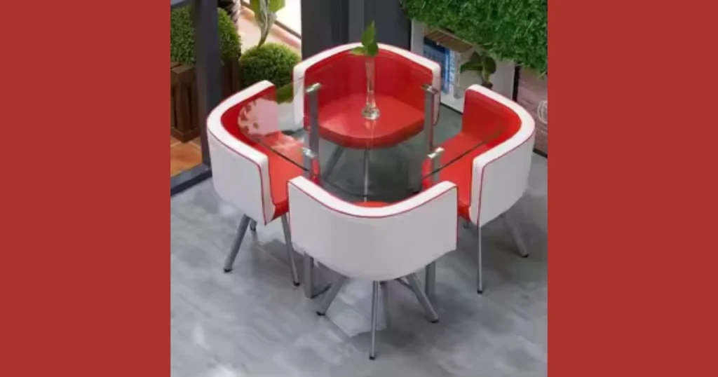 Glass 78 Inch Dining Table for Small Visual Spaces