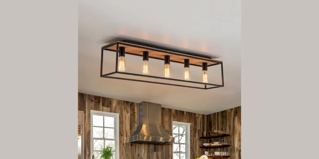 Farmhouse Dining Room Flush Mount Lighting for Low Ceilings