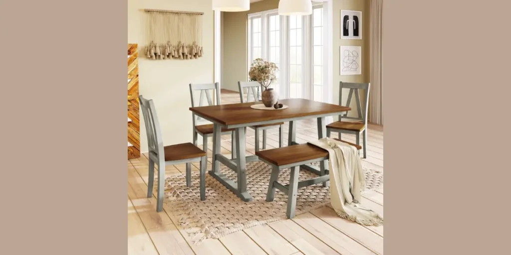 Farmhouse Rustic Dining Set