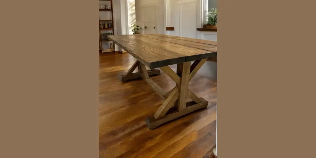 Farmhouse Trestle Base Dining Table